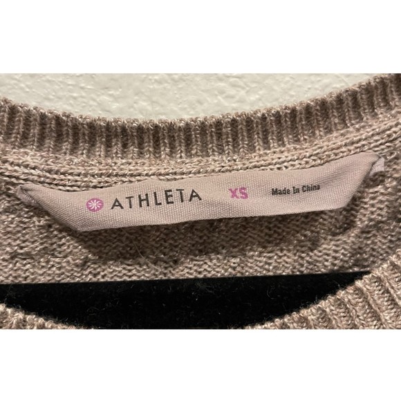 ATHLETA Honeycomb Grey Round Neck Sweater - Picture 3 of 5